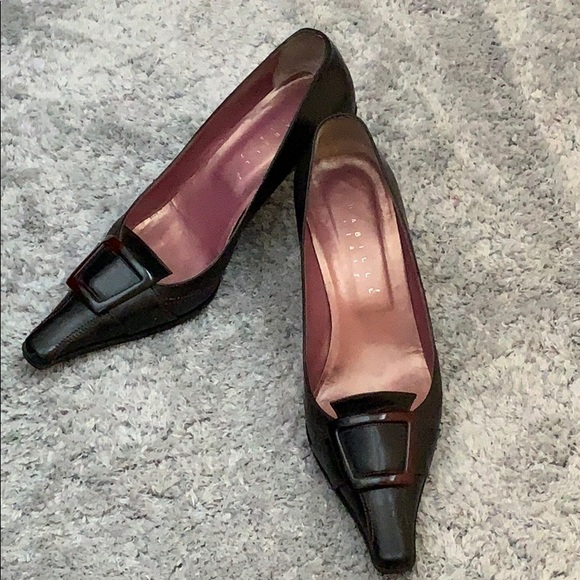 Italian pointed toe heel .   Size 37 - Picture 1 of 7